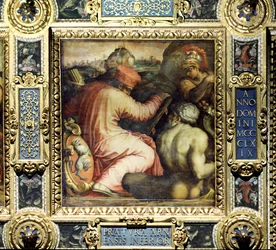 Allegory of the town of San Miniato and the Lower Valdarno from the ceiling of the Salone dei Cinquecento